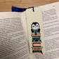 handgemachtes lesezeichen mit niedlichem pinguin für kinder